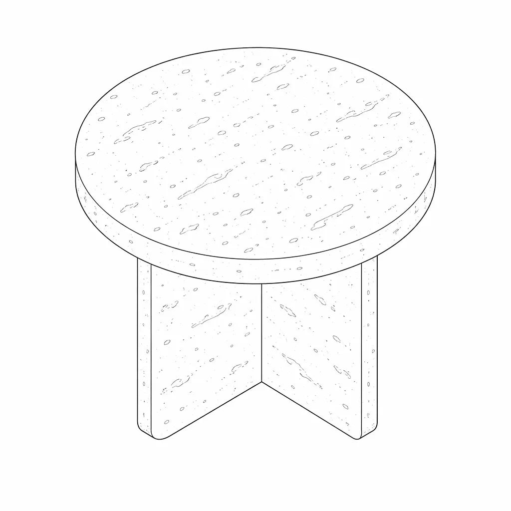 Roquette Side Table - Light Travertine