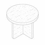 Roquette Side Table - Light Travertine