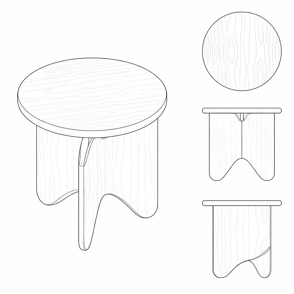 Lucy Lamp Table - Oak Natural