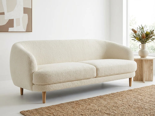 Aria Bouclé Three-Seater Sofa