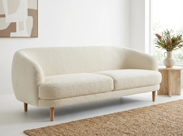 Aria Bouclé Three-Seater Sofa