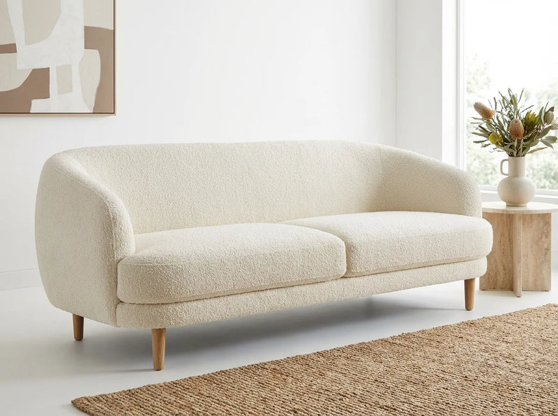 Aria Bouclé Three-Seater Sofa