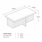 Lambert Rectangle Coffee Table - Oak Black