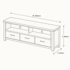 Alessa 1800 Entertainment Unit - Marri Natural