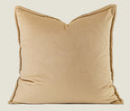 Sofia Embroidered Velvet Cushion - Orange-Gold