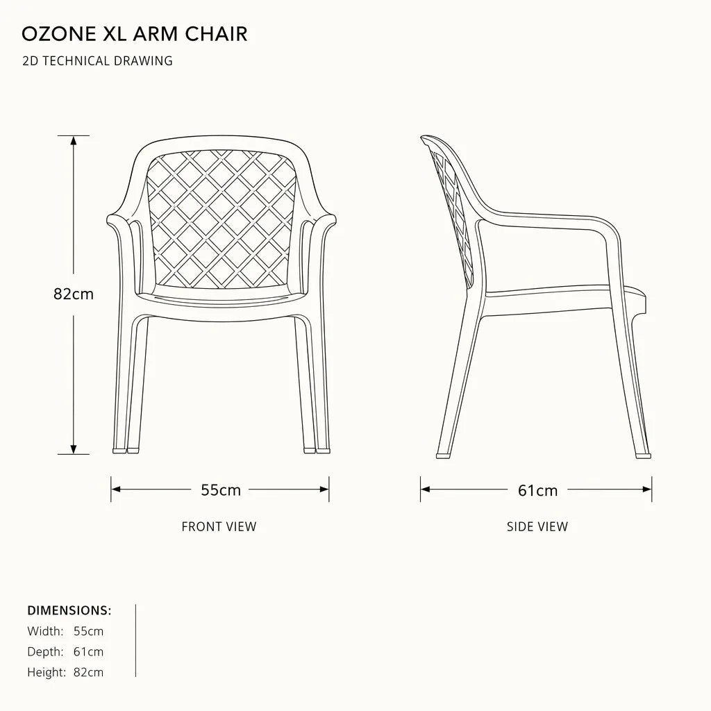 Ozone XL Outdoor Armchair - White