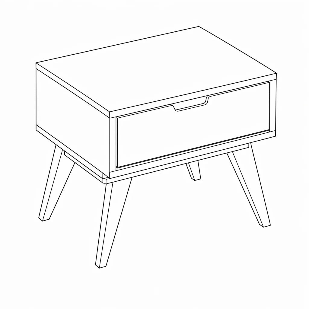Lenny 600 Side Table - Oak Crema