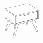 Lenny 600 Side Table - Oak Crema
