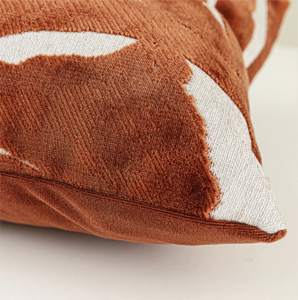 Sorrento Ribbed Velvet Lumbar Cushion - Oatmeal