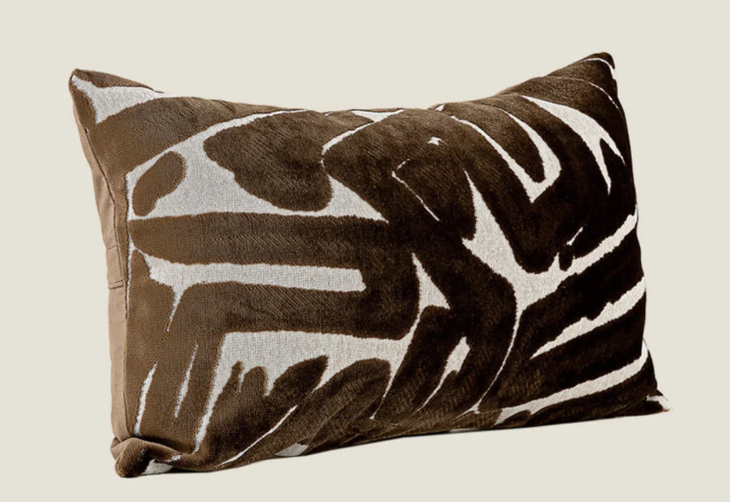 Palermo Chunky Knit Lumbar Cushion - Brown