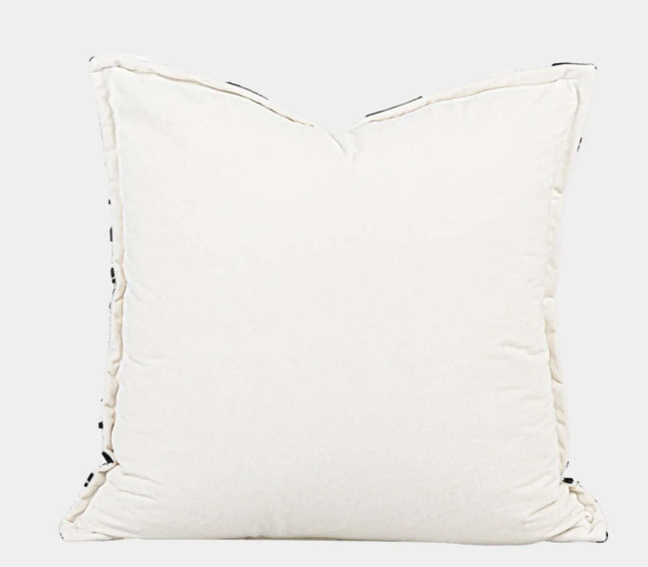 Siena Premium Linen Cushion - Black & White