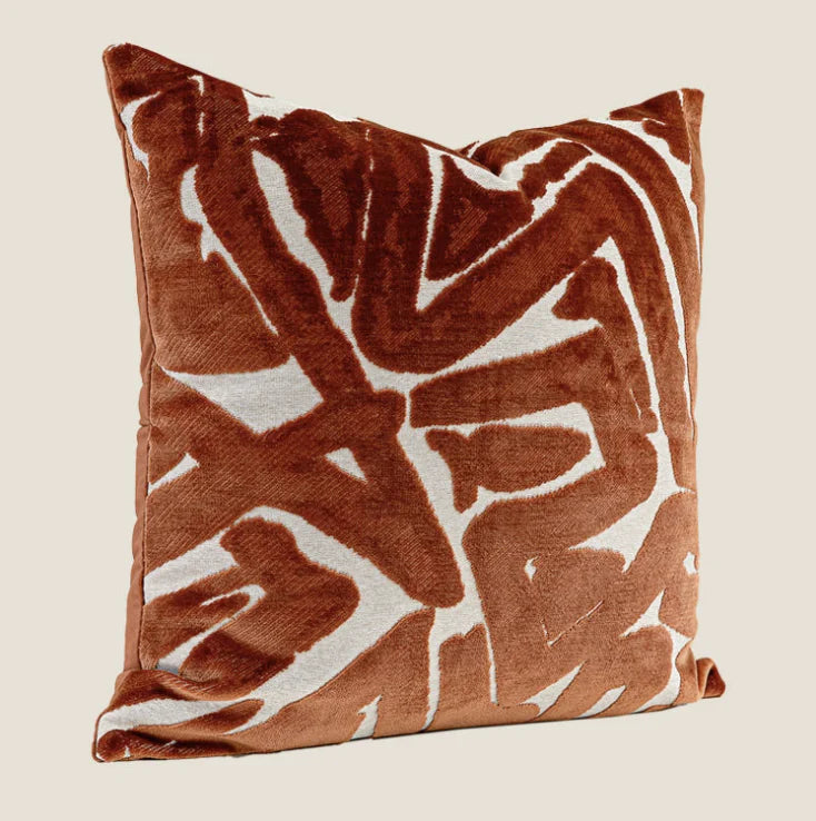 Sorrento Ribbed Velvet Cushion - Oatmeal