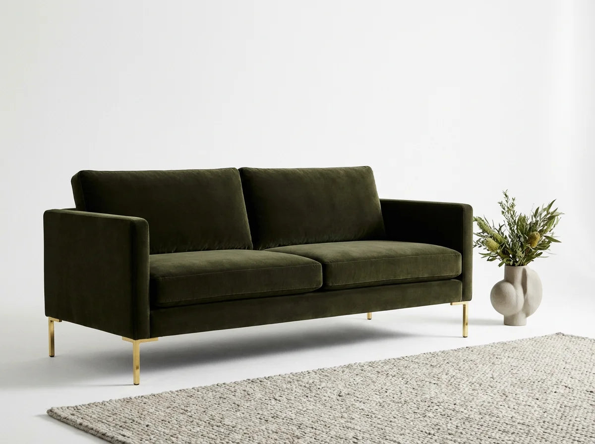 Velvet Sage Green Sofa