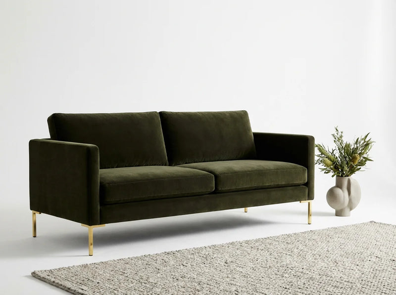 Velvet Sage Green Sofa