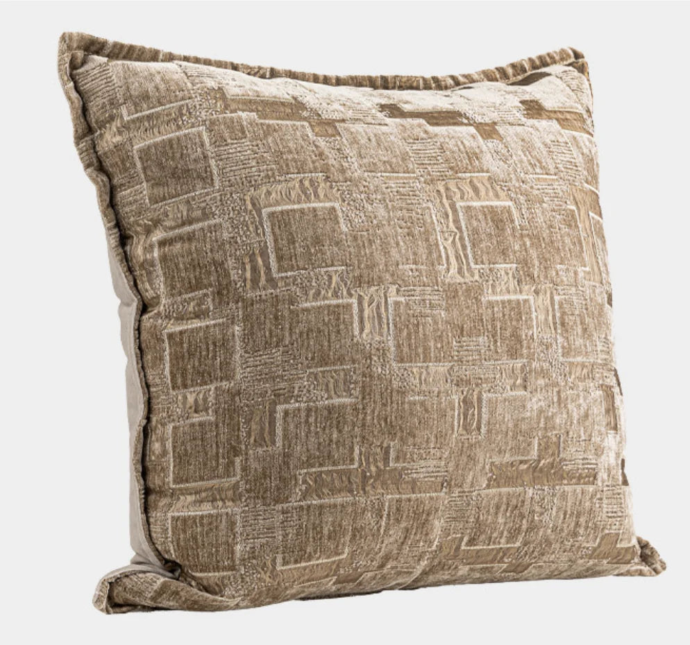 Biarritz Organic Linen Cushion - Light Coffee