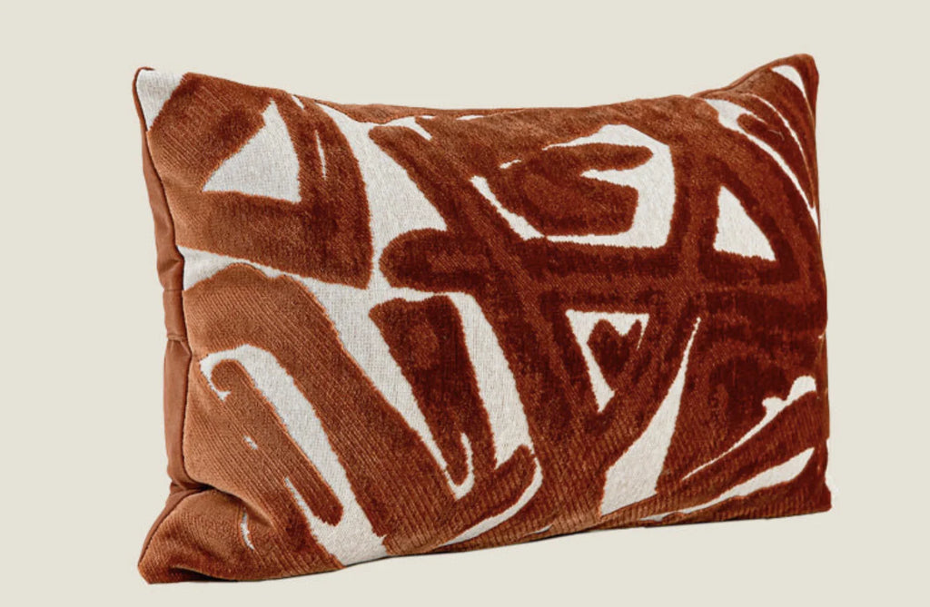 Sorrento Ribbed Velvet Lumbar Cushion - Oatmeal