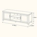 Aksel 1800 Entertainment Unit - American Oak