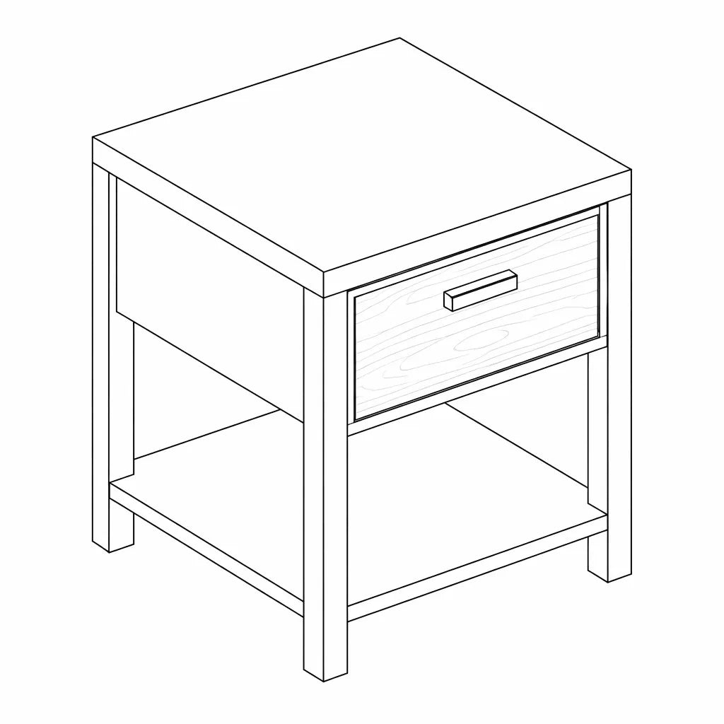 Aksel Lamp Table - American Oak