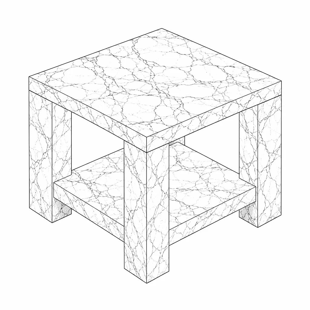 Pierre Side Table - Dark Emperador