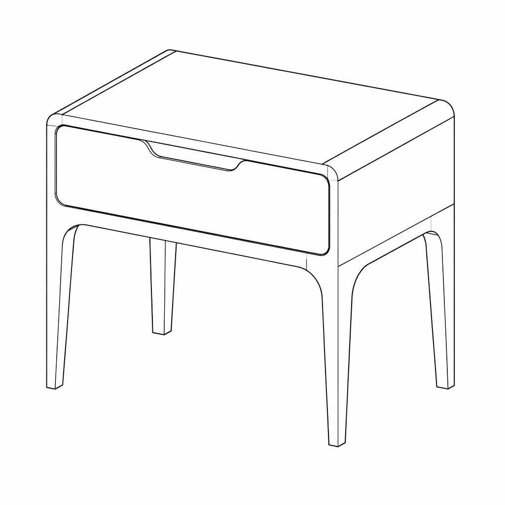 Alessa 600 Side Table - Marri Natural