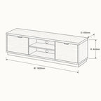 Bond 1800 Entertainment Unit - American Oak