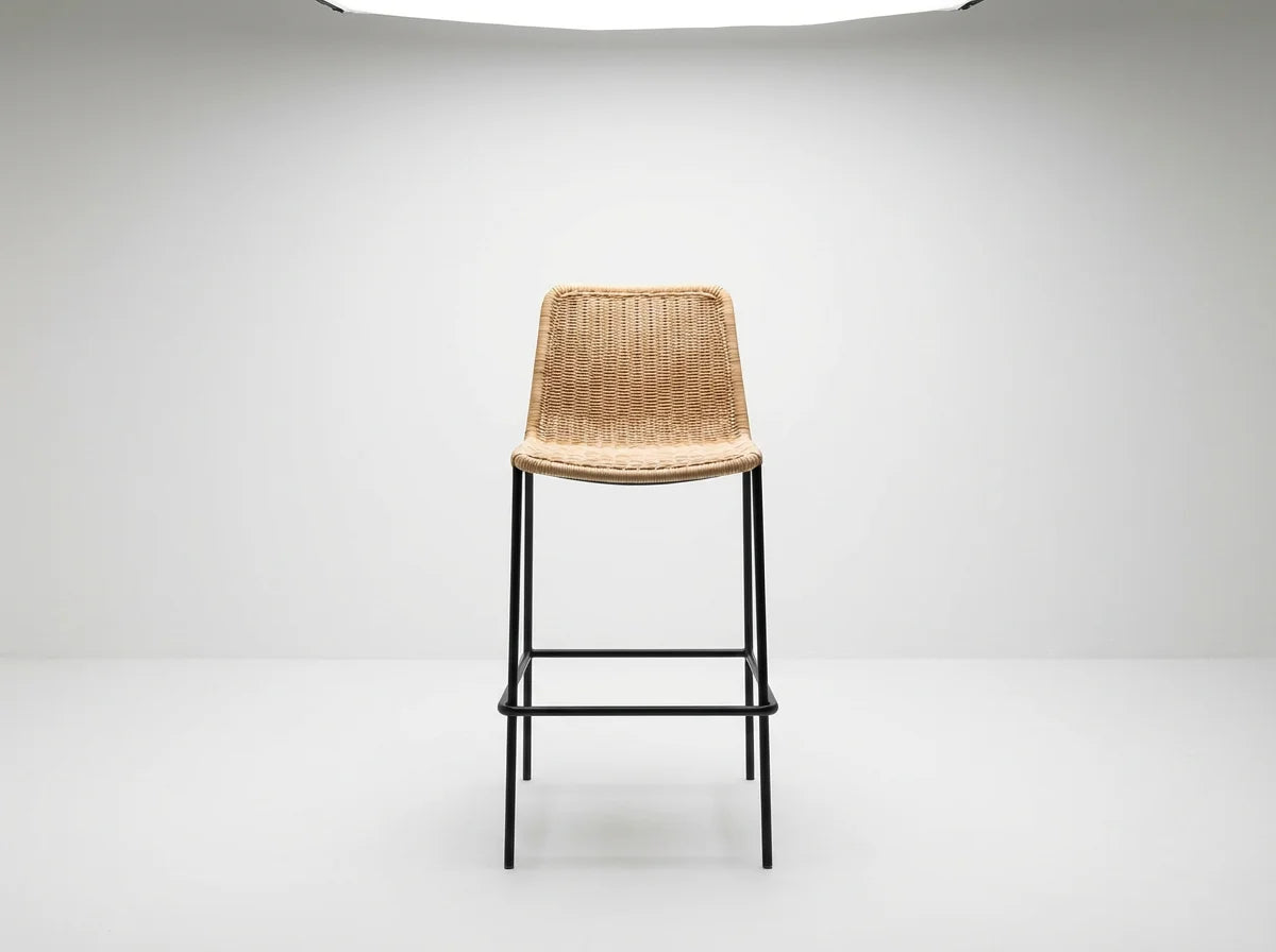 Coastal Rattan Bar Stool