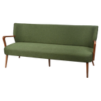 Academy Darcy Mid Century Fabric Sofa, 3 Seater, Green