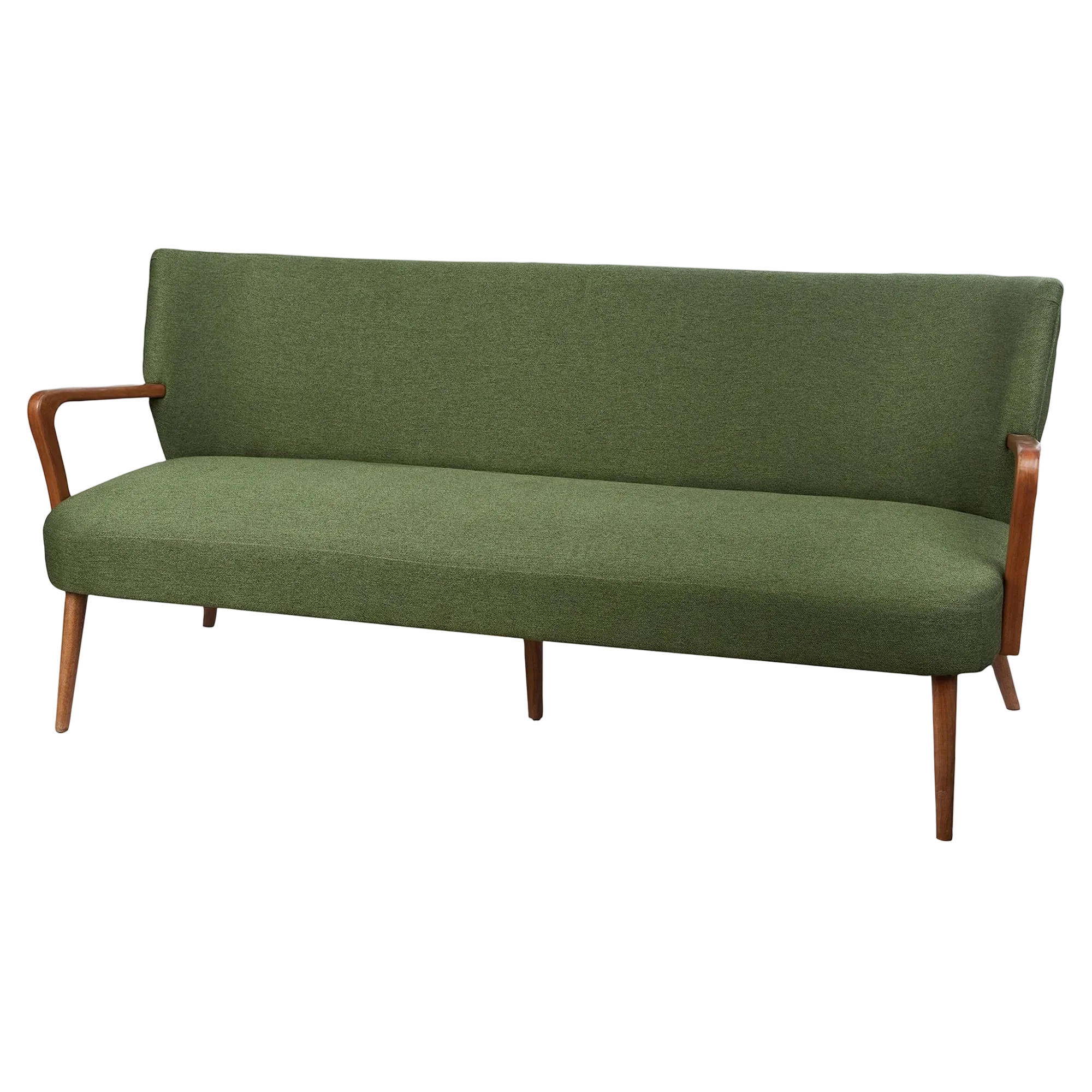 Academy Darcy Mid Century Fabric Sofa, 3 Seater, Green