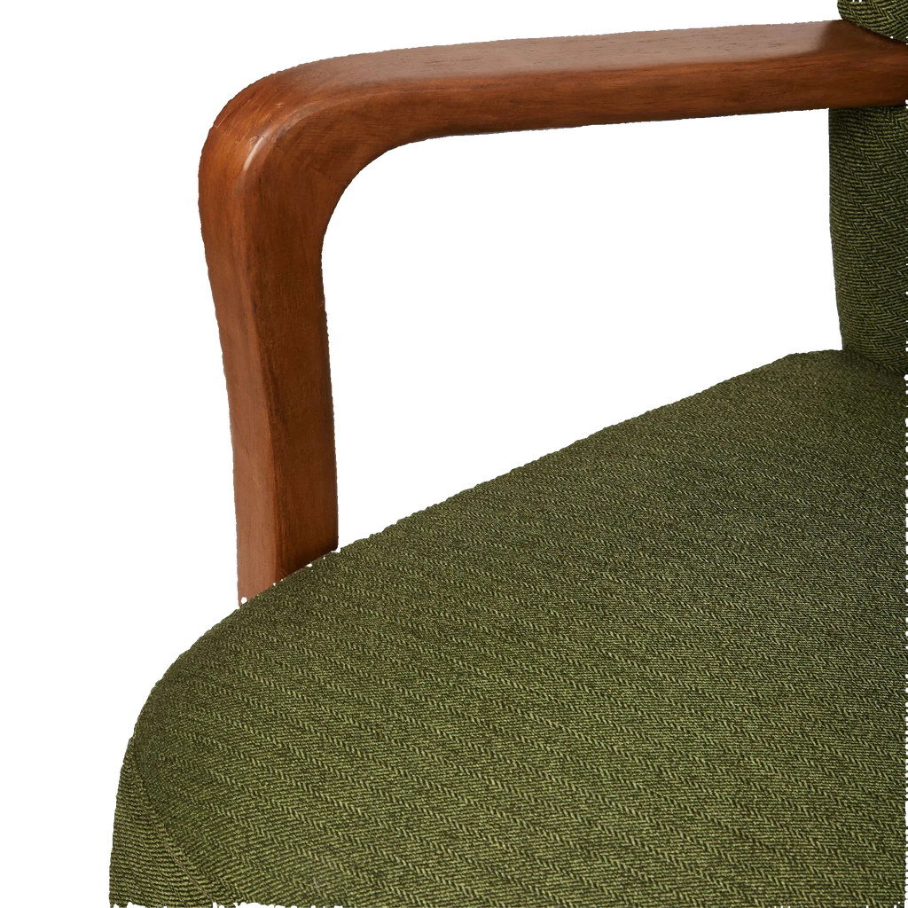 Academy Darcy Mid Century Fabric Sofa, 3 Seater, Green