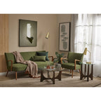Academy Darcy Mid Century Fabric Sofa, 3 Seater, Green