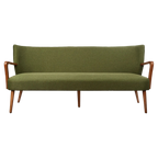 Academy Darcy Mid Century Fabric Sofa, 3 Seater, Green