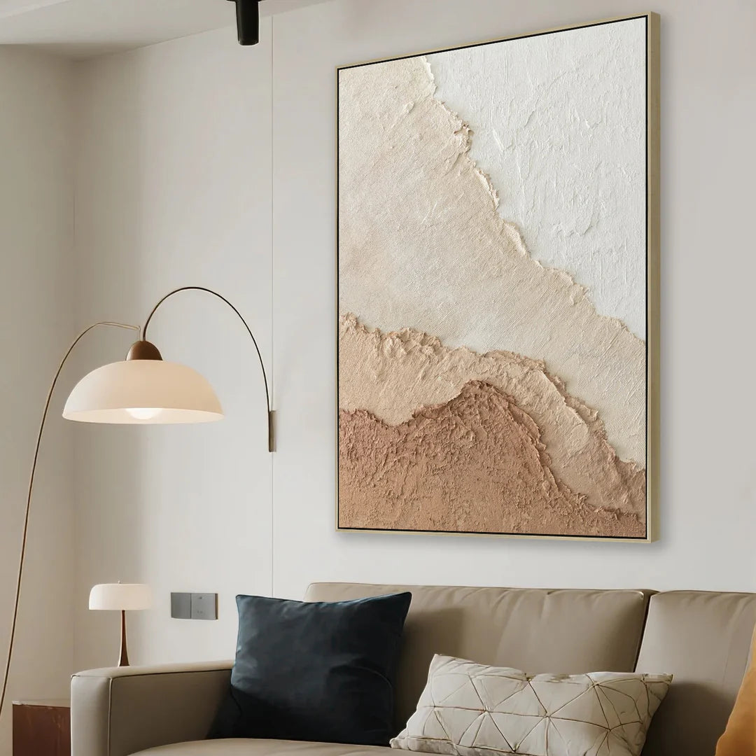 80 x 120cm Framed Canvas - Natural