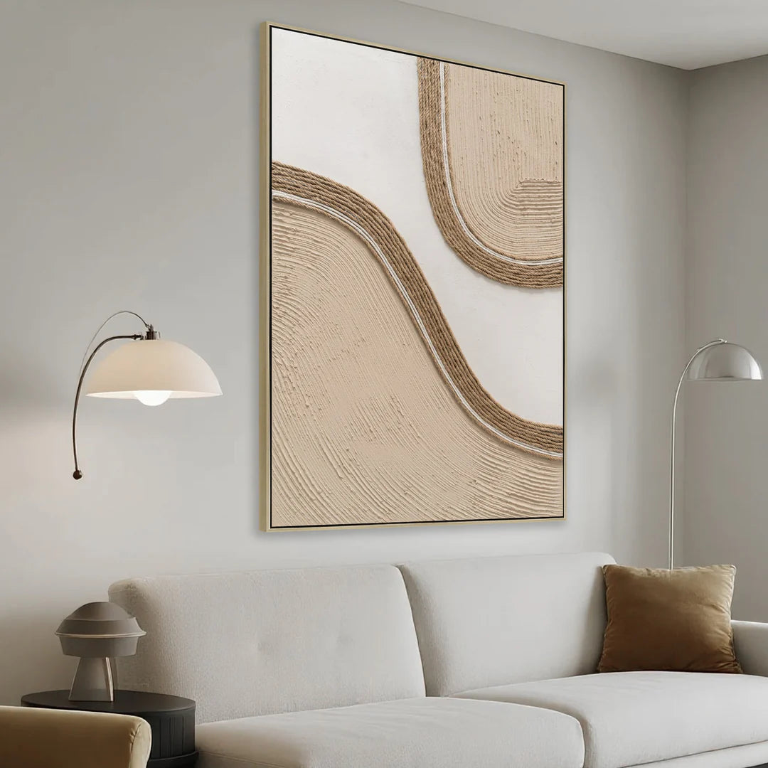 60 x 90cm Framed Canvas - Natural