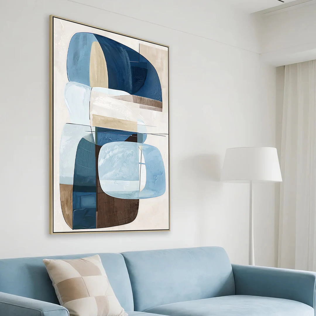 80 x 120cm Framed Canvas - Natural