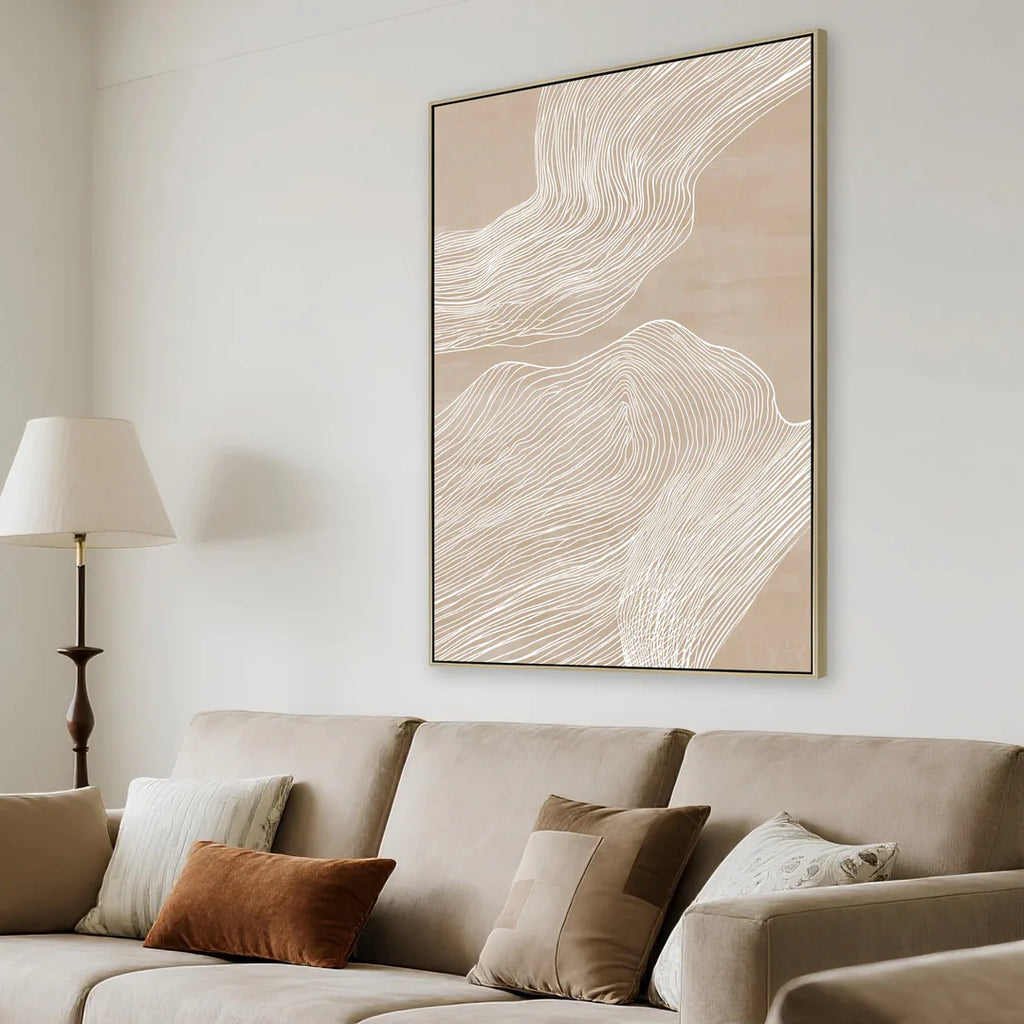 80 x 120cm Framed Canvas - Natural