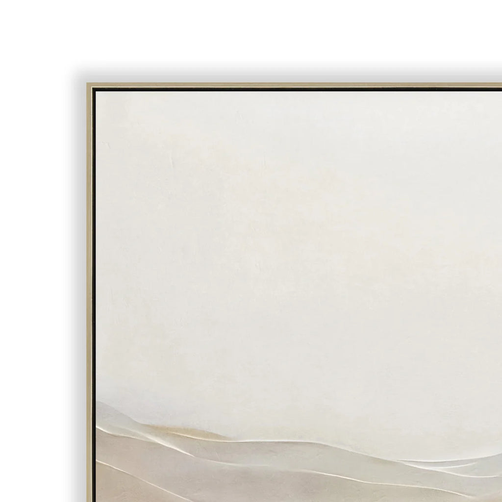 100 x 100cm Framed Canvas - Natural