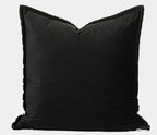 Como Textured Jacquard Cushion - Black & White