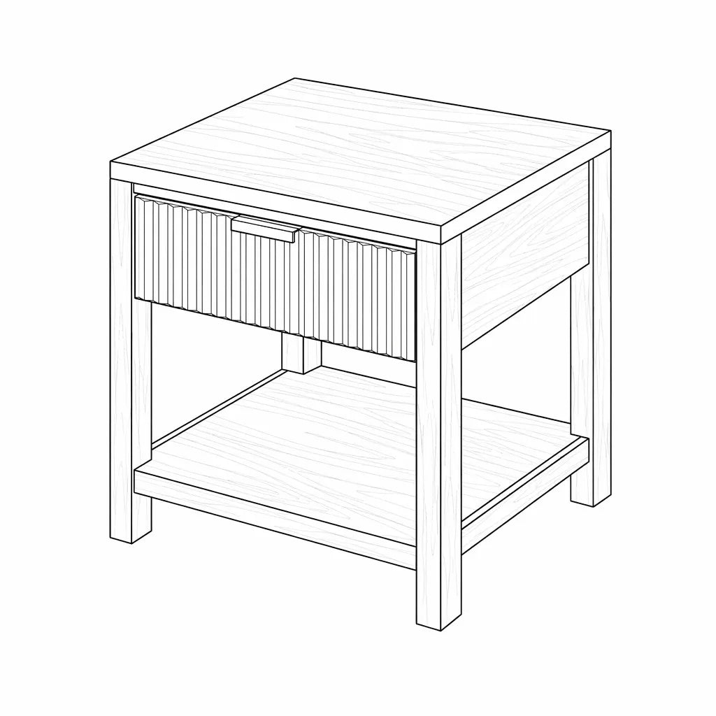 Avery Lamp Table - American Oak