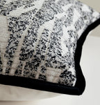 Aiden Herringbone Tweed Cushion - Black & White
