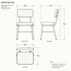 Tom Dining Chair - Brown Vegan Leather