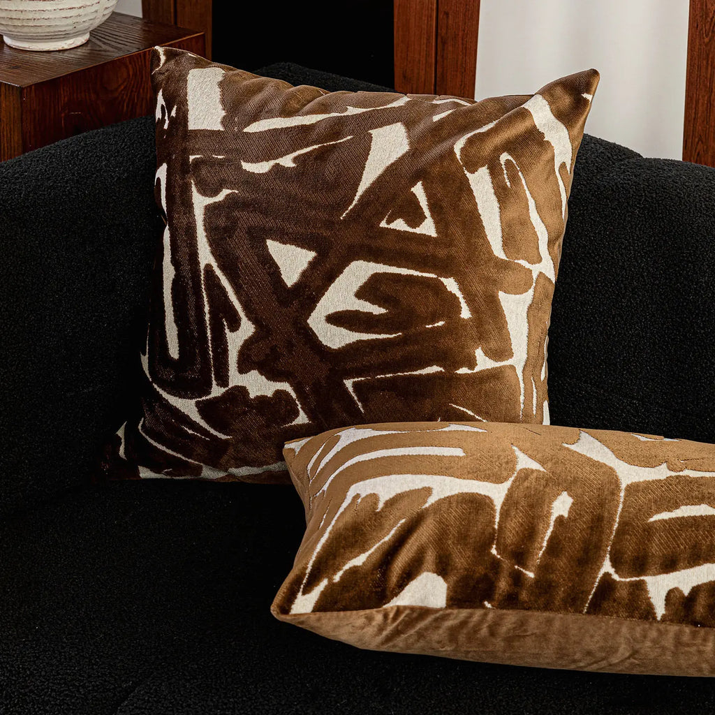 Palermo Chunky Knit Cushion - Brown
