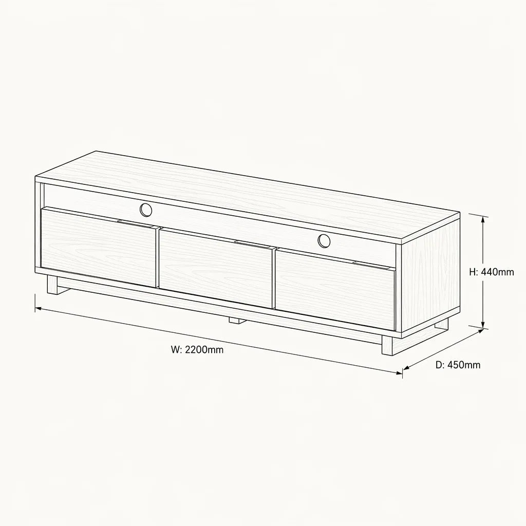 Bond 2200 Entertainment Unit - American Oak