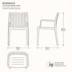 Bordeaux Outdoor Dining Chair - Olive