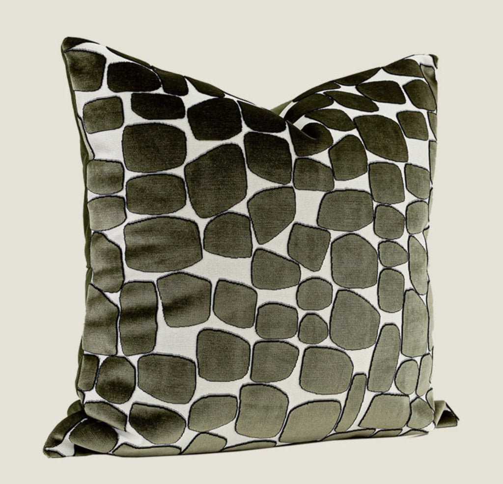 Milan Waffle Weave Cushion - Green