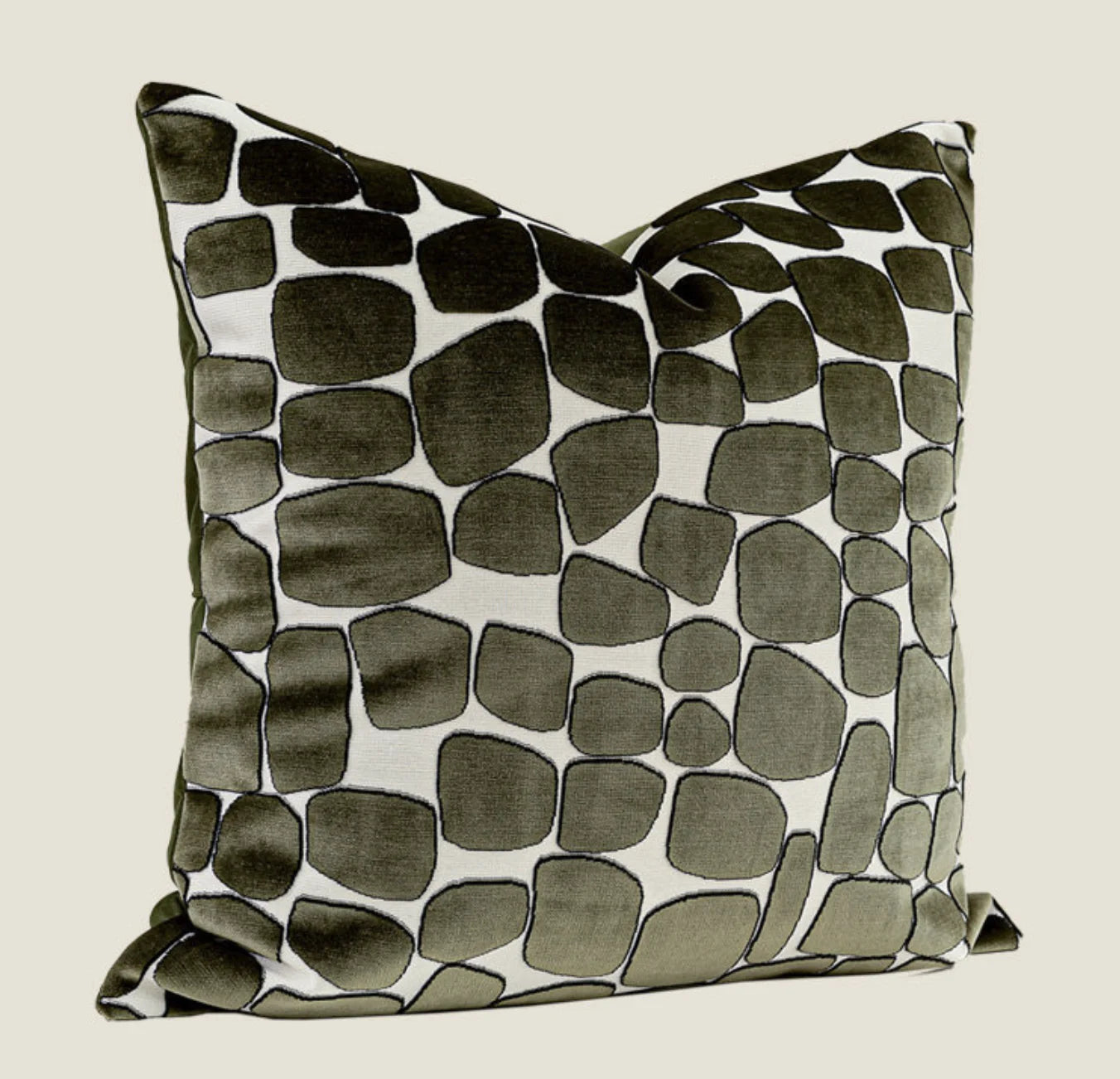 Milan Waffle Weave Cushion - Green
