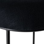 Asher Black Steel Bar Stool - Black Linen