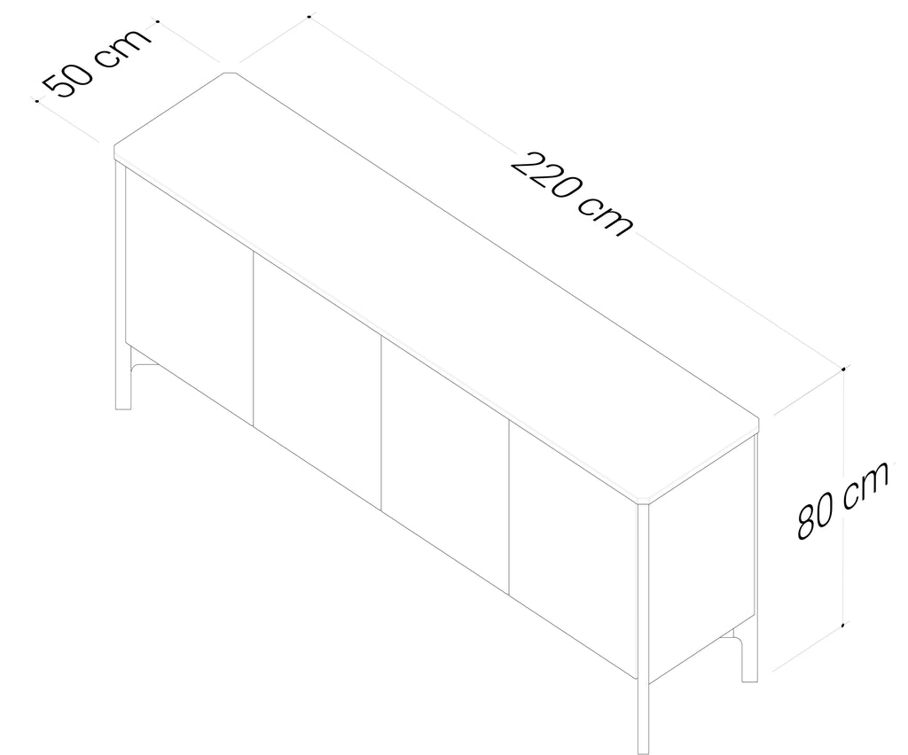 Aksel 2200 Buffet - American Oak