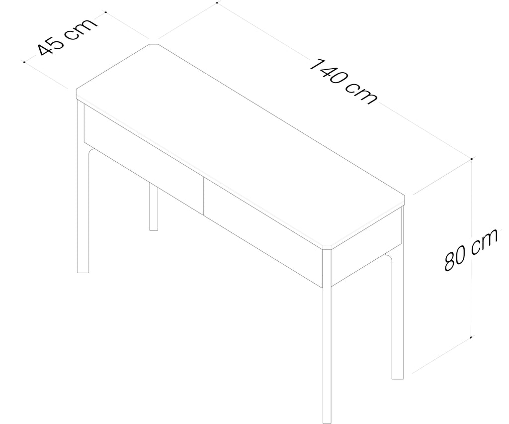 Aksel 1400 Console Table - American Oak