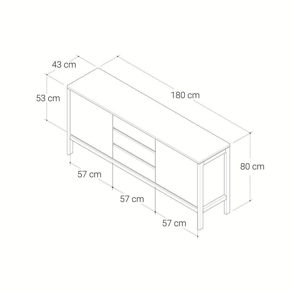 Alessa 1800 Buffet - Marri Natural