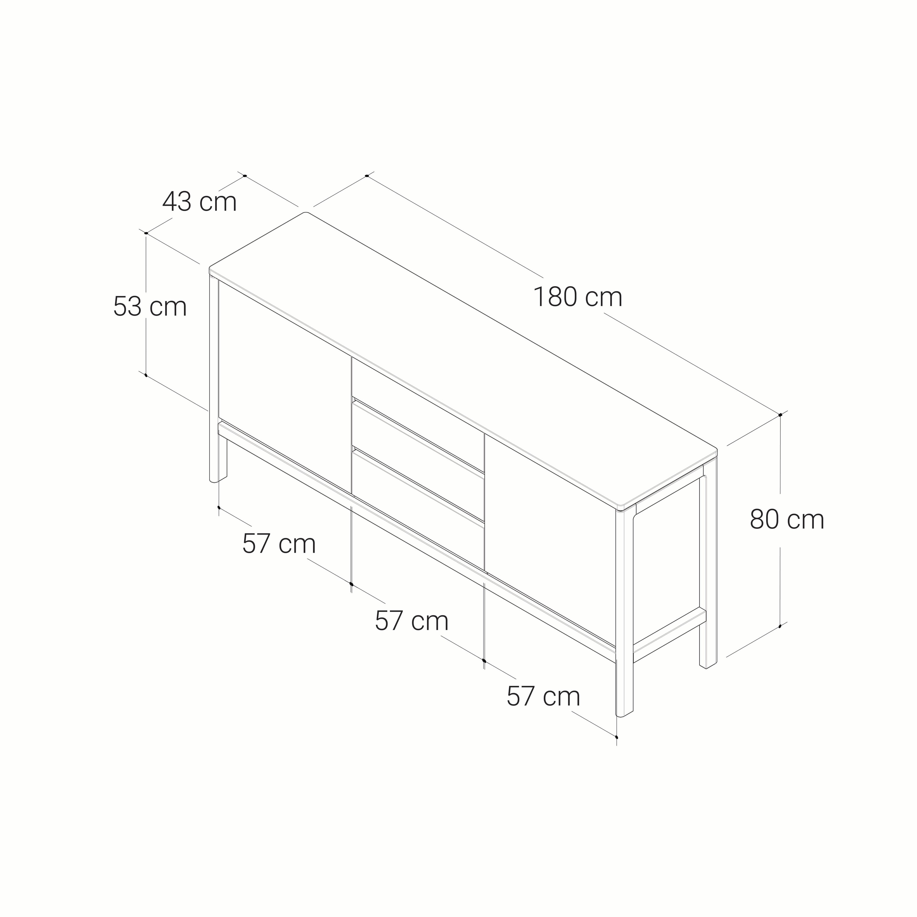 Alessa 1800 Buffet - Marri Natural